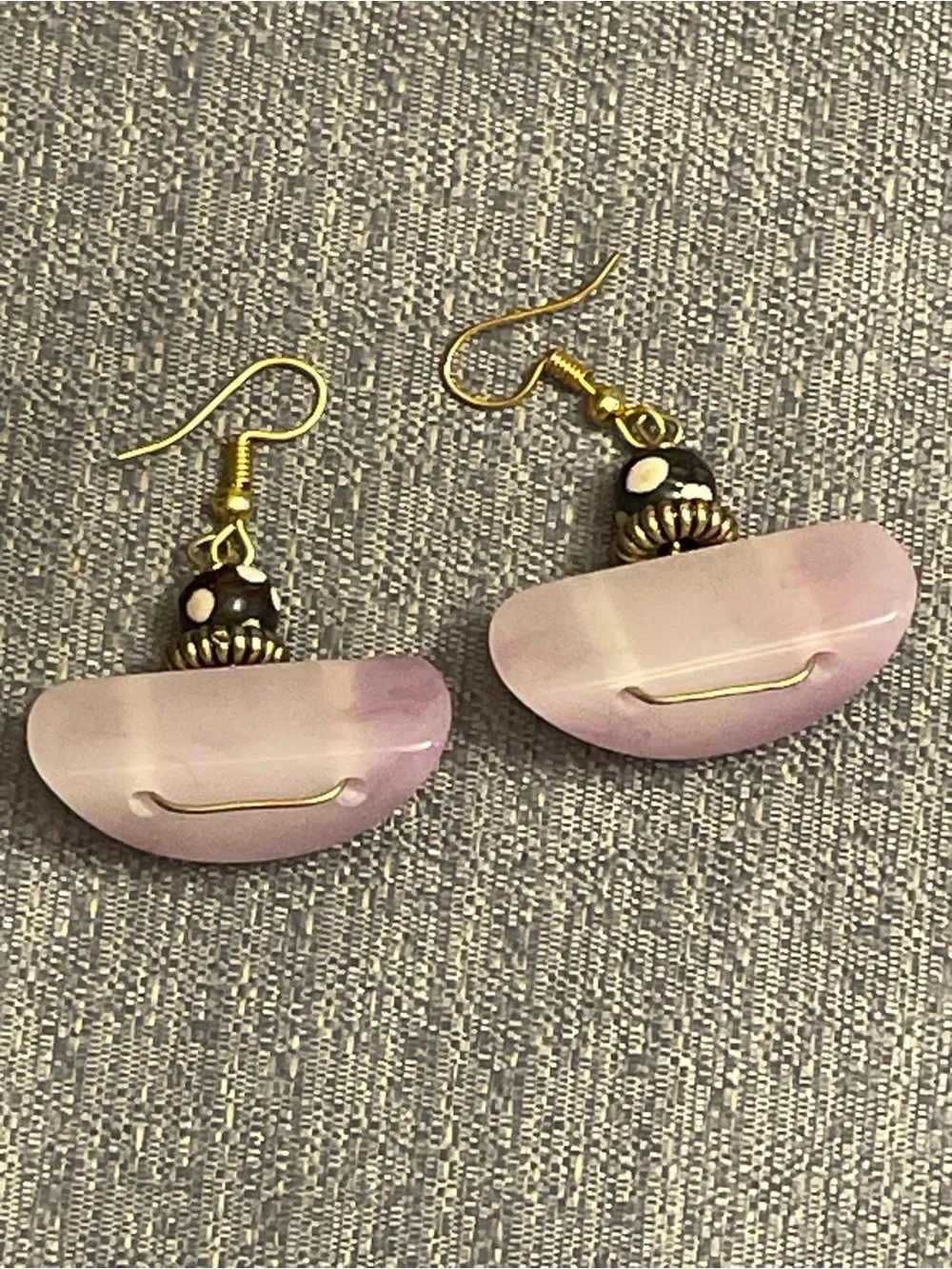 Handcrafted Lavender Dangle Earrings